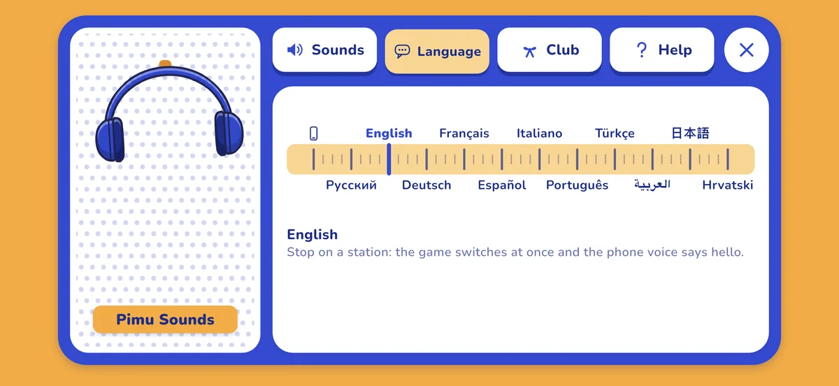The parents’ toy radio, tuned to English